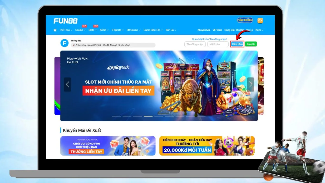 Đăng Nhập FUN88 Vietnam Qua Website